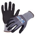 Azusa Safety Duradex 15 ga. Gray Nylon/Spandex Work Gloves, Black Nitrile Palm Coating/Reinforced Thumb, M DX1010